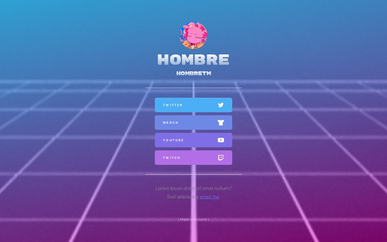 Carrd profile picture for @hombre